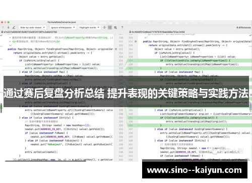 通过赛后复盘分析总结 提升表现的关键策略与实践方法